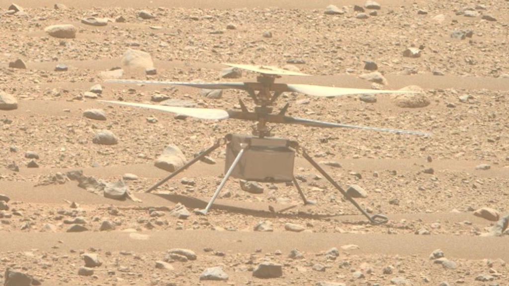 Helikopter NASA Ingenuity Mars yang rusak terliahat
